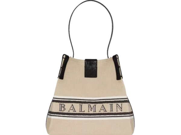BORSA - BALMAIN REALEASE BORSA A SECHIELLO IN TELA NATURALE