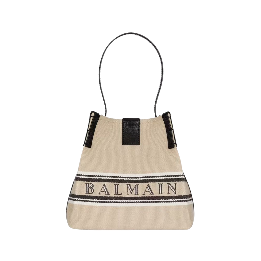 BORSA - BALMAIN REALEASE BORSA A SECHIELLO IN TELA NATURALE