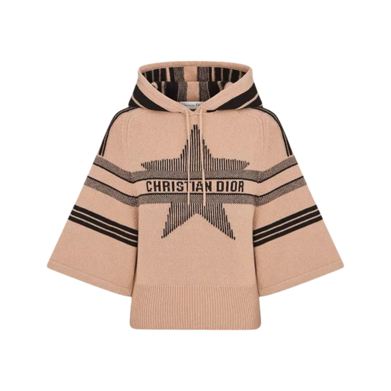 MAGLIONE - DIOR IN LANA  E CASHMERE ROSA STAR NERO