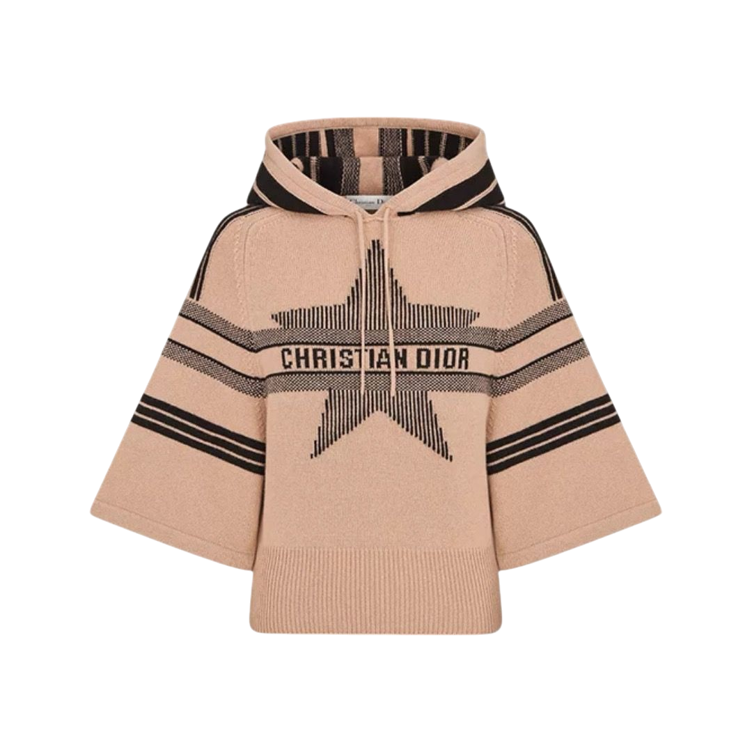 MAGLIONE - DIOR IN LANA  E CASHMERE ROSA STAR NERO