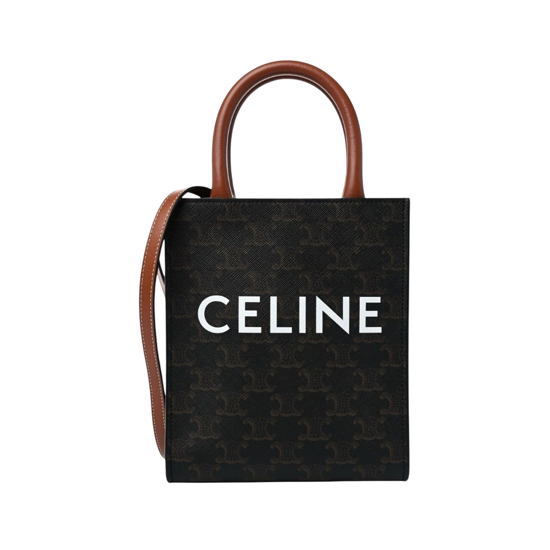 BORSA -  CELINE CABAS TRIOMPHE MARRONE