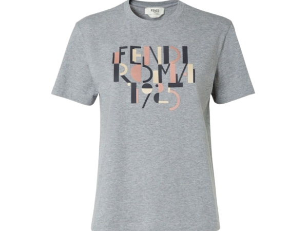 T-SHIRT - FENDI IN COTONE GRIGIO MELANGE