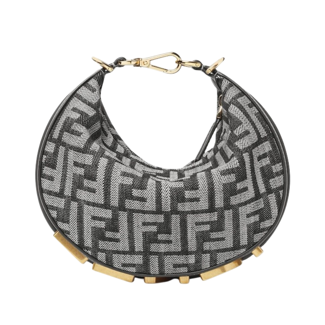 BORSA - FENDI MINI EFFETTO DENIM BLU