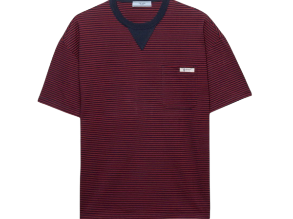 T-SHIRT - PRADA OVERSIZE IN JERSEY A RIGHE