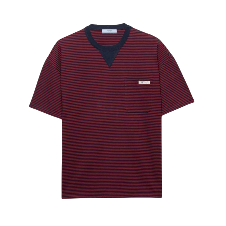 T-SHIRT - PRADA OVERSIZE IN JERSEY A RIGHE