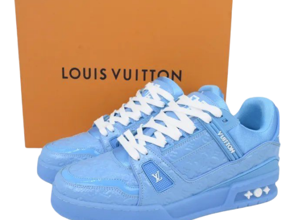 TRAINER LV BLUE LYCHEE PATENT LEATHER