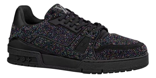 TRAINER LV BLACK MULTICOLOR RHINESTONE