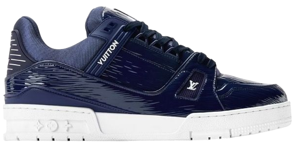 LV TRAINER BLU PELLE