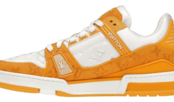 Trainer Yellow Monogram Denim White