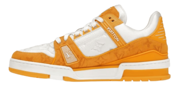 Trainer Yellow Monogram Denim White