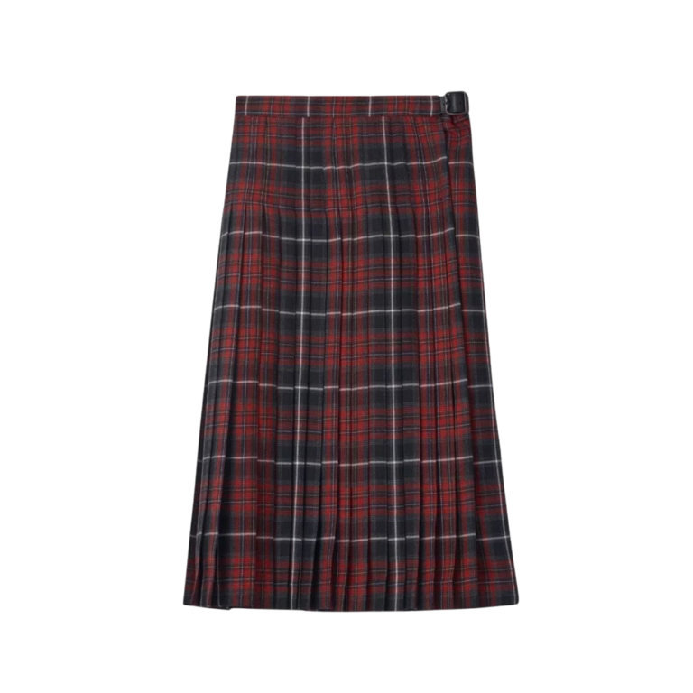 GONNE - BURBERRY KILT MIDI IN MISTO LANA CHECK