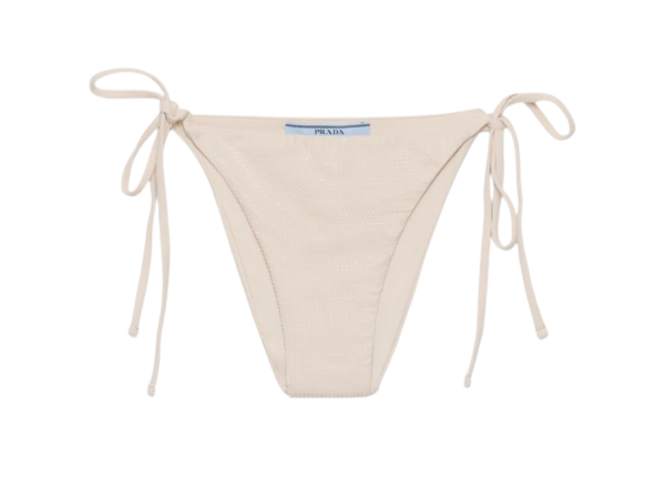 COSTUME - PRADA JERSEY BIKINI BOTTOM NUDE/TRASPARENTE