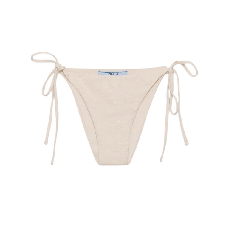 COSTUME - PRADA JERSEY BIKINI BOTTOM NUDE/TRASPARENTE
