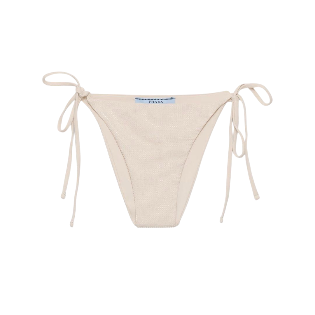 COSTUME - PRADA JERSEY BIKINI BOTTOM NUDE/TRASPARENTE
