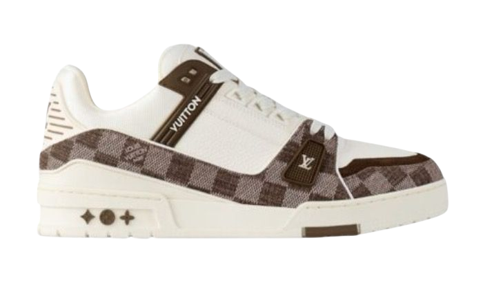 SCARPE - LOUIS VUITTON TRAINER MARRONI E BIANCHE MONOGRAM