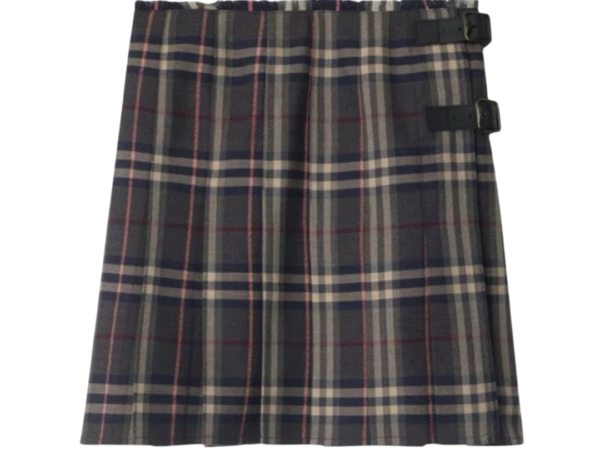 GONNE - BURBERRY MINIGONNA KILT IN LANA CHECK