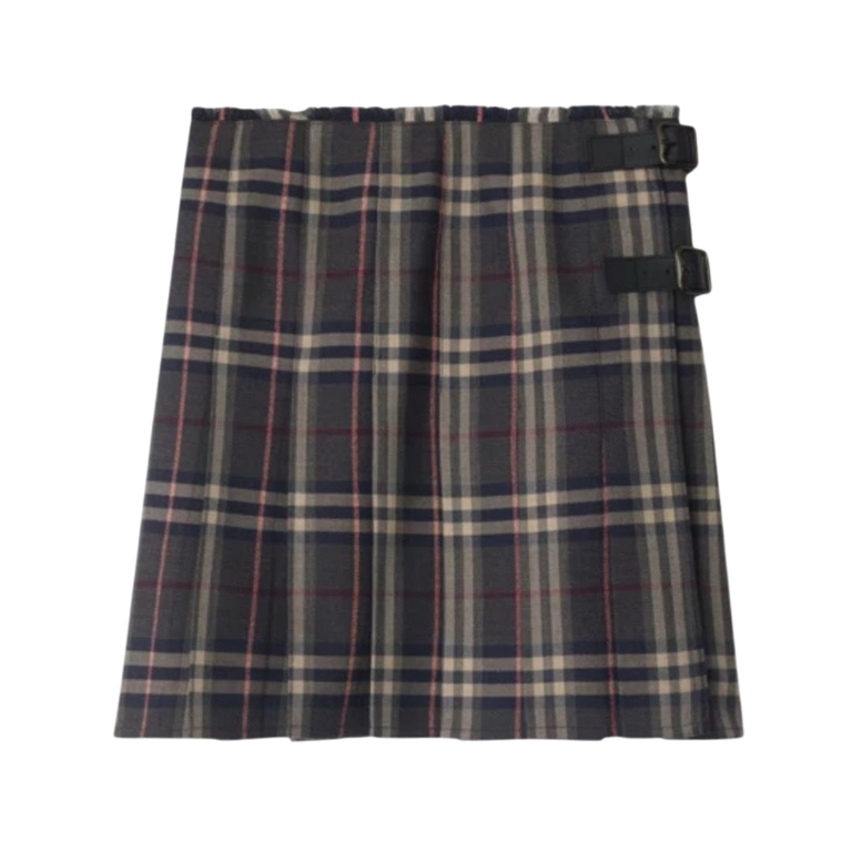 GONNE - BURBERRY MINIGONNA KILT IN LANA CHECK