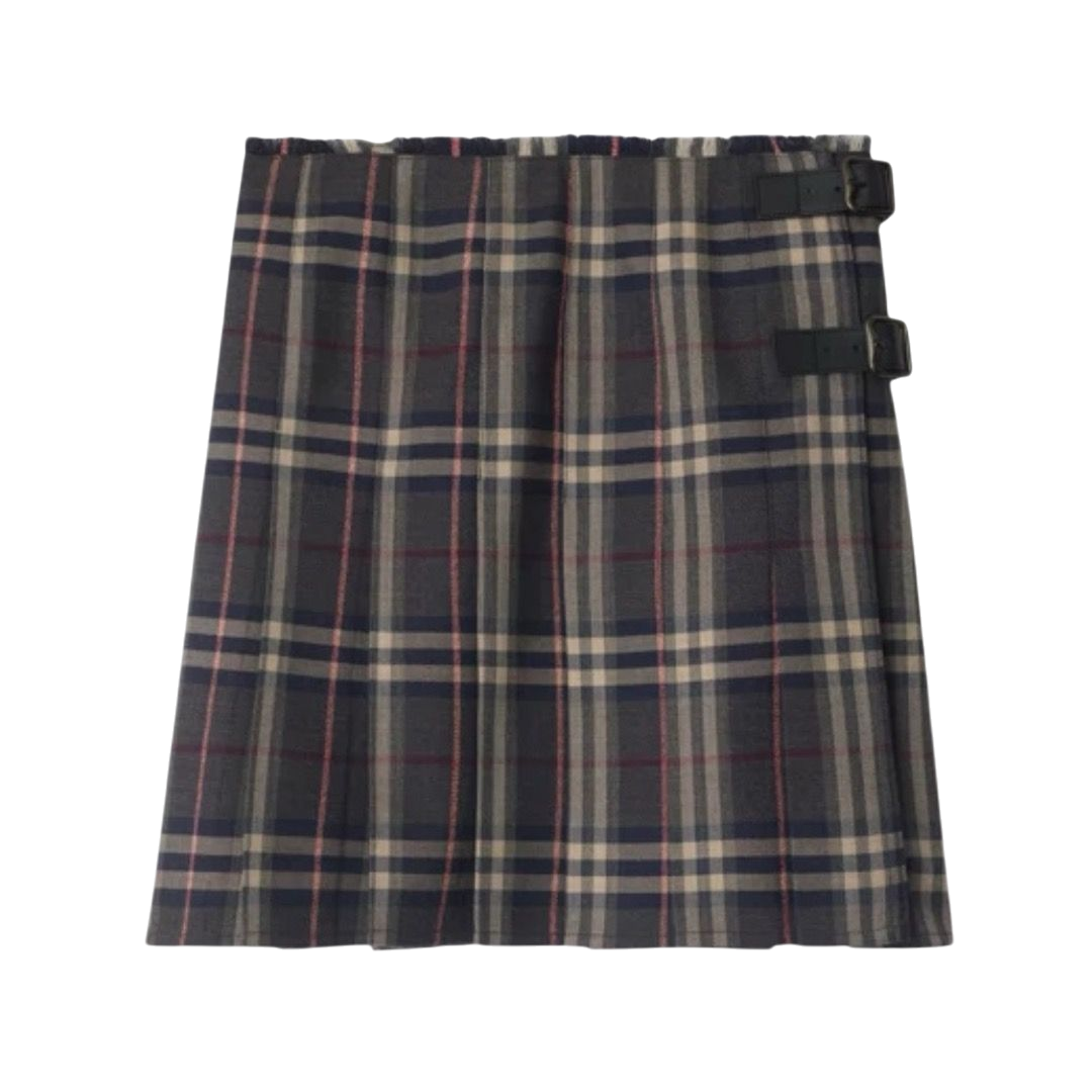 GONNE - BURBERRY MINIGONNA KILT IN LANA CHECK