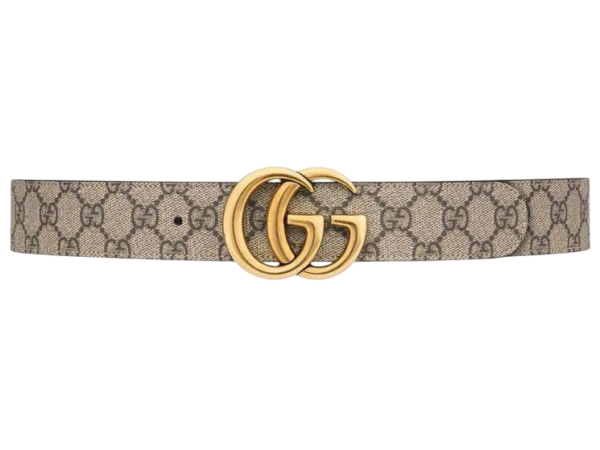 CINTURA - GUCCI MARMONT REVERSIBILE BIANCO/BEIGE