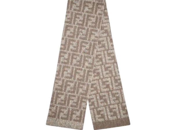 SCIARPA - FENDI IN LANA E SETA DI COLORE GRIGIO MARRONE