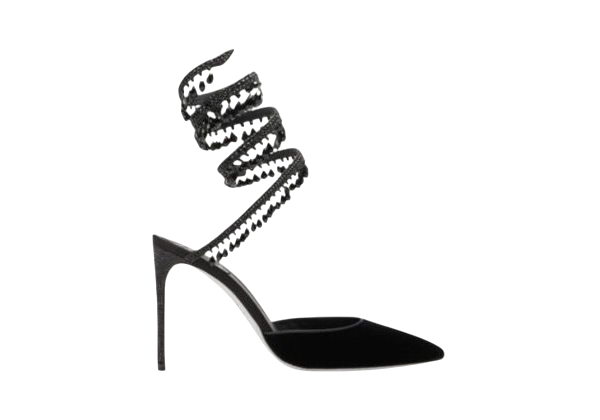 TACCHI - RENE CAOVILLA BLACK VELVET CHANDELIER PUMPS