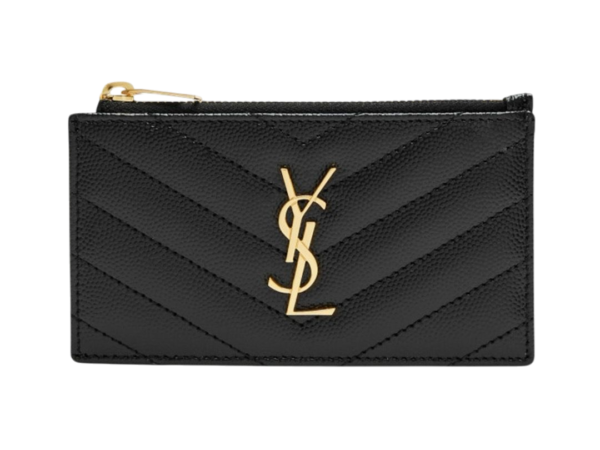 PORTACORTA - SAINT LAURENT IN MV TRAPUNTATA CON LOGO