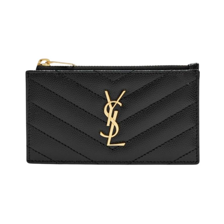 PORTACORTA - SAINT LAURENT IN MV TRAPUNTATA CON LOGO