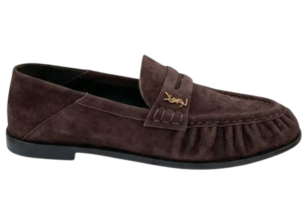 MOCASSINO - SAINT LAURENT MONOGRAMMA CASSANDRE MARRONE