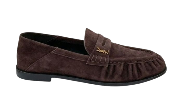 MOCASSINO - SAINT LAURENT MONOGRAMMA CASSANDRE MARRONE