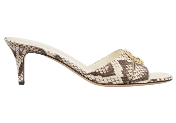 SANDALI - FENDI TACCO MEDIO IN AYERS MARRONE