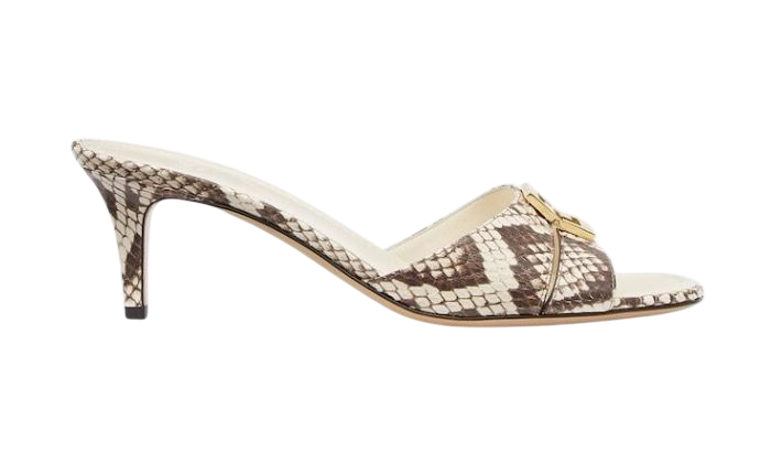 SANDALI - FENDI TACCO MEDIO IN AYERS MARRONE