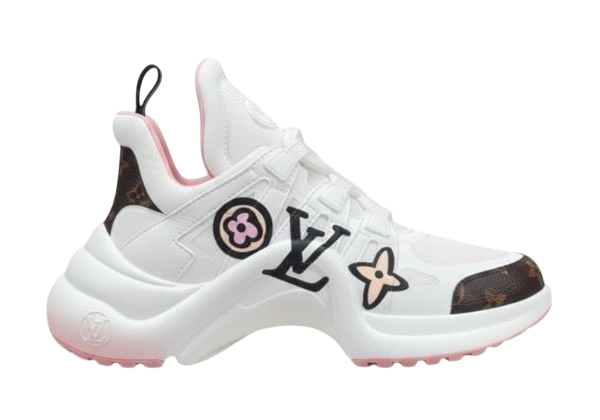 SCARPE - LOUIS VUITTON ARCHLIGHT 1.0 BIANCHE CON GRANDE LOGÒ
