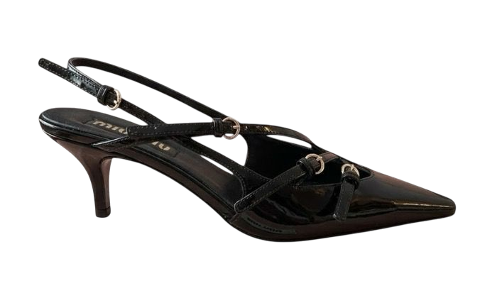 TACCHI - MIU MIU SLINGBACK CON FIBBIA DECORATA