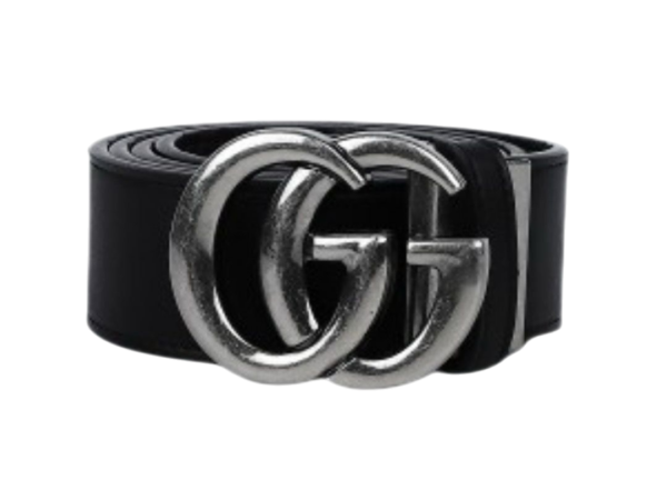 CINTURA - GUCCI MARMONT NERA ARGENTO