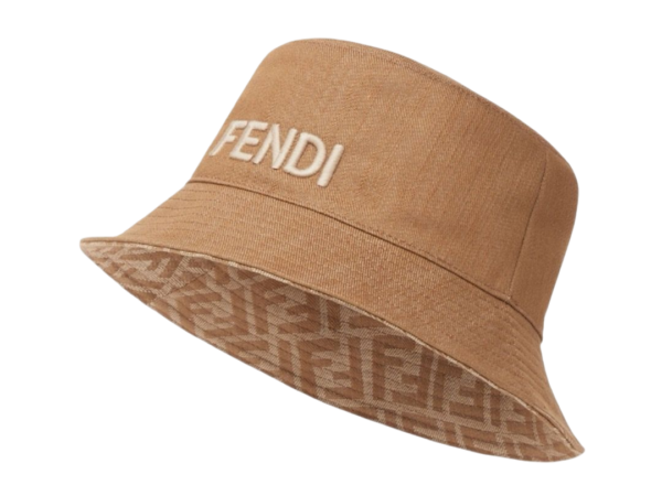 BERRETTO - FENDI REVERSIBILE CANVAS MARRONE