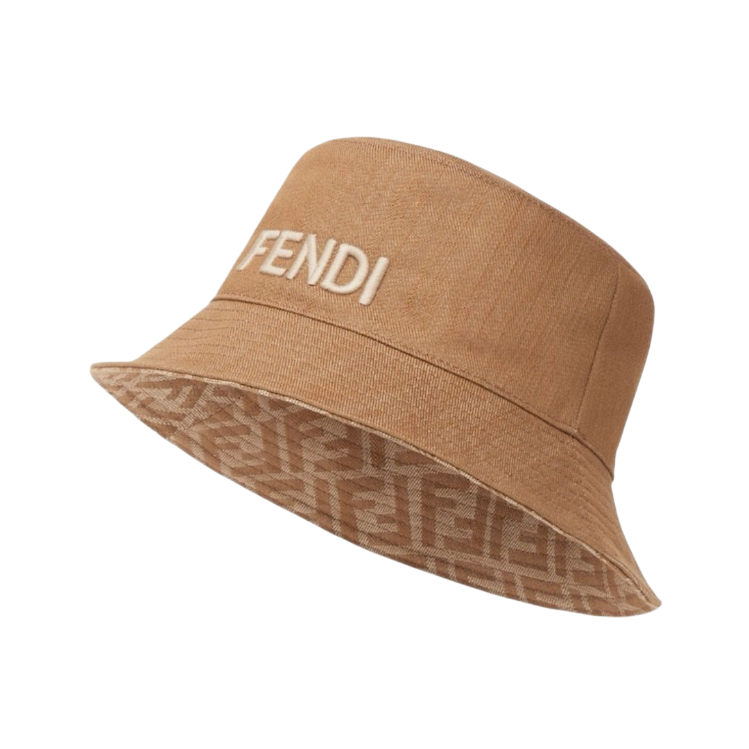 BERRETTO - FENDI REVERSIBILE CANVAS MARRONE