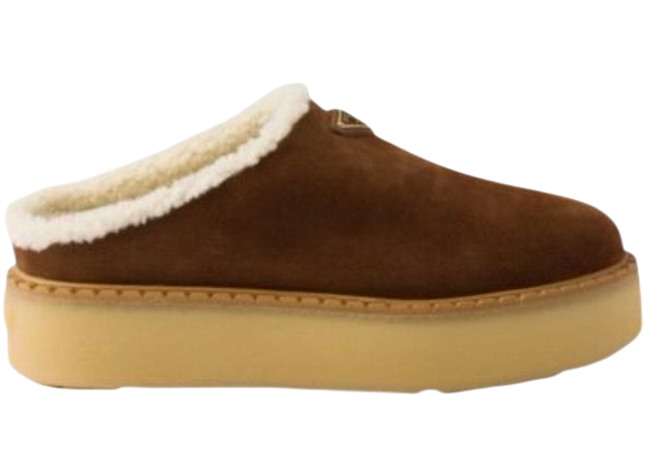 SANDALI - PRADA SABOT SCAMOSCIATI