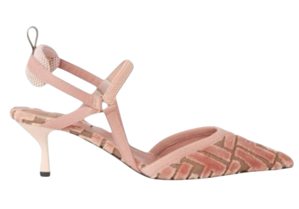 TACCHI - FENDI SLINGBACK TACCO MEDIO ROSA