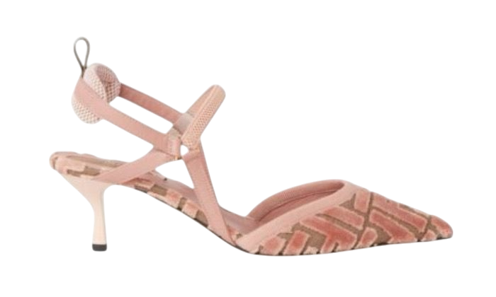 TACCHI - FENDI SLINGBACK TACCO MEDIO ROSA