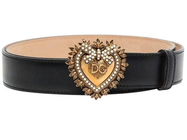 CINTURA - DOLCE & GABBANA IN VITELLO NERO/BRAUN