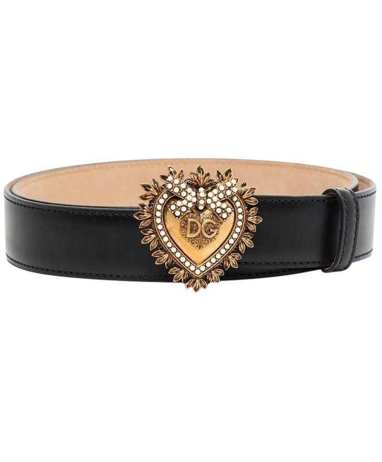 CINTURA - DOLCE & GABBANA IN VITELLO NERO/BRAUN