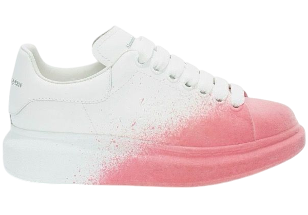 SCARPE - ALEXANDER MCQUEEN OVERSIZE BIANCO/ROSA VELLUTTO SPRAY
