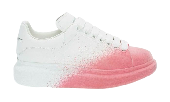 SCARPE - ALEXANDER MCQUEEN OVERSIZE BIANCO/ROSA VELLUTTO SPRAY