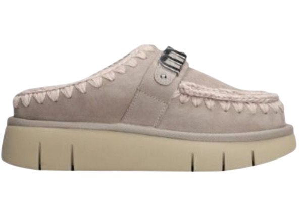 SANDALI - MOU ZOCCOLI BOUNCE IN SCAMOSCIATA BEIGE