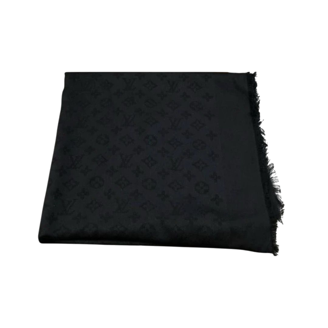FOULAR - LOUIS VUITTON TUCH CLASSICO MONOGRAM NERO