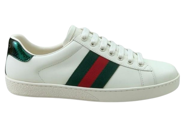 SCARPE - GUCCI BIANCA SIGATURE VERDE/ROSSO