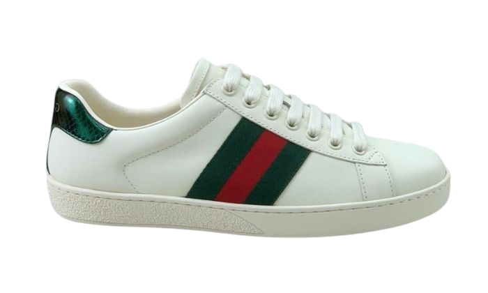SCARPE - GUCCI BIANCA SIGATURE VERDE/ROSSO