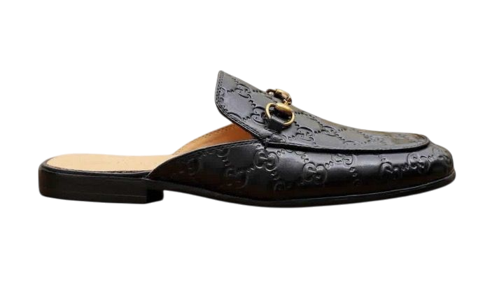 SANDALI - GUCCI PRINCETOWN GG NERO IMPRESSO