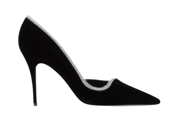 TACCHI - RENE CAOVILLA ONDA BLACK VELVET PUMPS