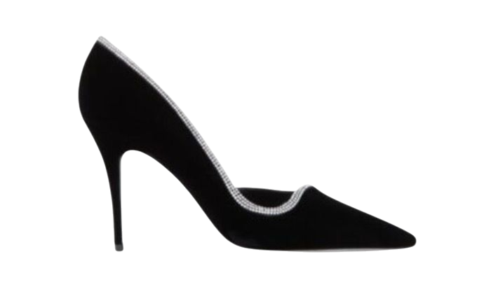 TACCHI - RENE CAOVILLA ONDA BLACK VELVET PUMPS
